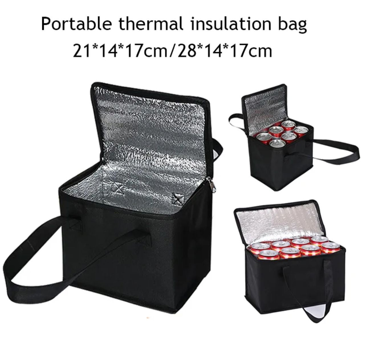 Portable Thermal Insulated Cooler Bag – Hot & Cold Food Storage