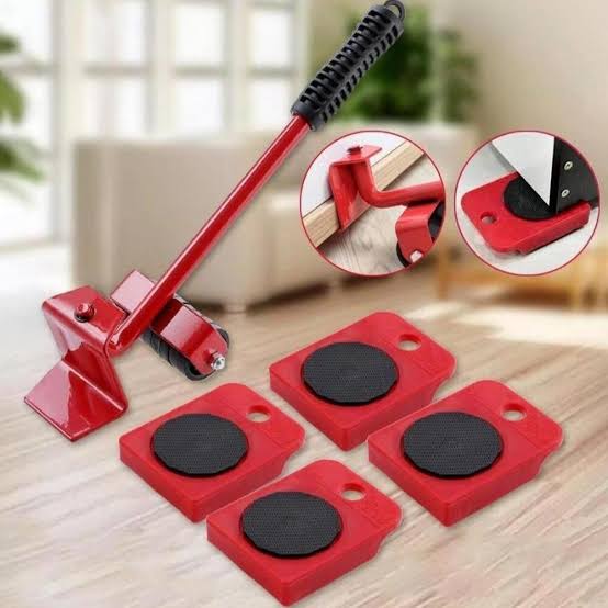 Furniture Lifter & Mover Tool Set – Heavy-Duty 360° Rotating Moving Rollers