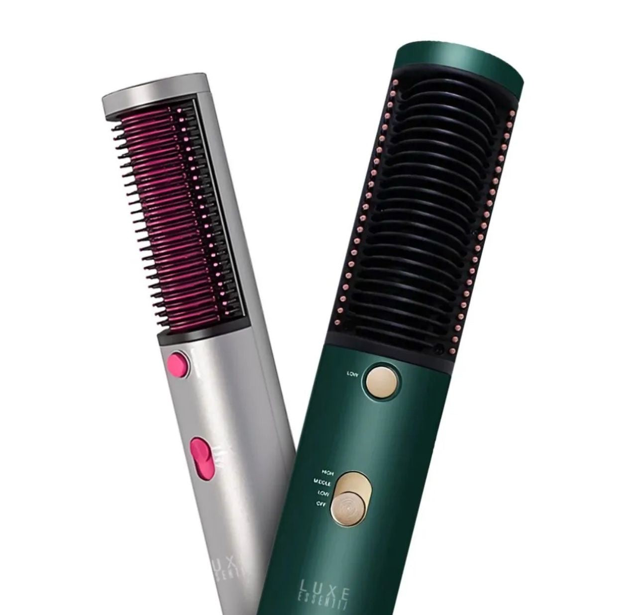 3-in-1 Electric Hair Straightening Brush – Hot Air Straightener & Comb for Girls