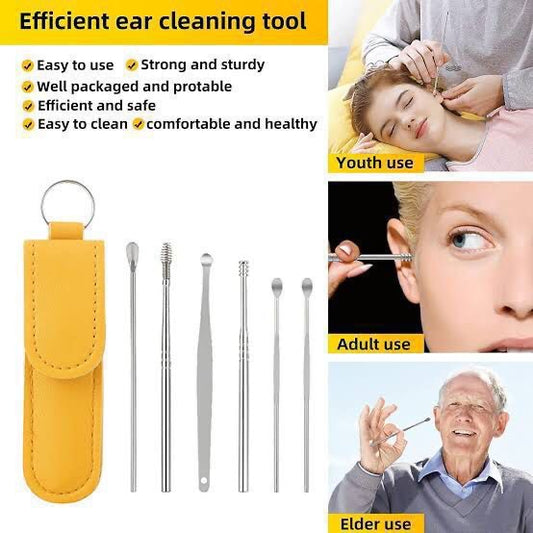 Premium Stainless Steel Ear Cleaning Kit – Safe & Reusable Earwax Removal Tool