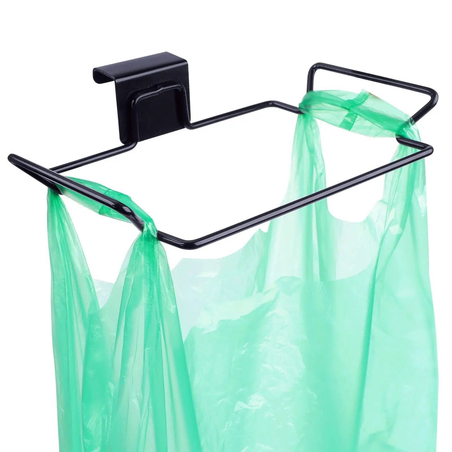 Over-the-Cabinet Door Hanging Trash Bag Holder – Stainless Steel Garbage Bag Rack