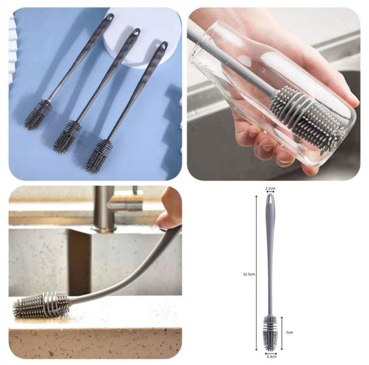 Flexible Silicone Bottle Cleaning Brush – Deep Clean for Bottles, Glasses & More