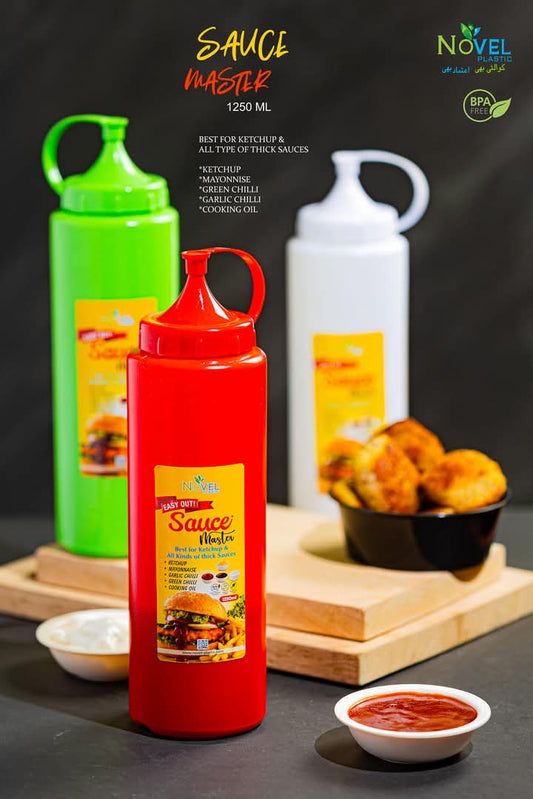 Sauce Master 1250ml Squeeze Bottle – BPA-Free Dispenser for Ketchup, Mayo & Sauces