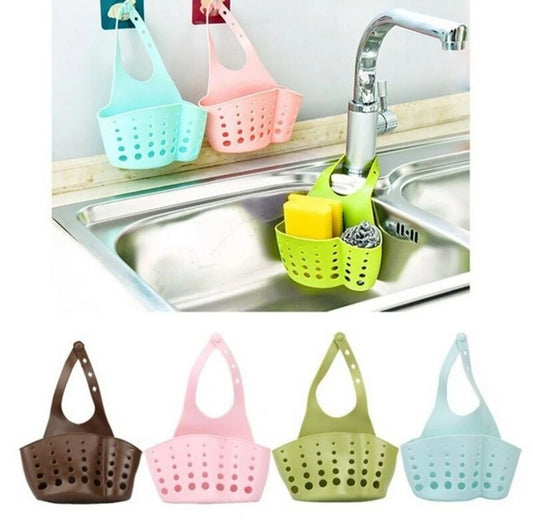 Adjustable Silicone Sink Organizer – Hanging Drain Basket for Kitchen & Bathroom