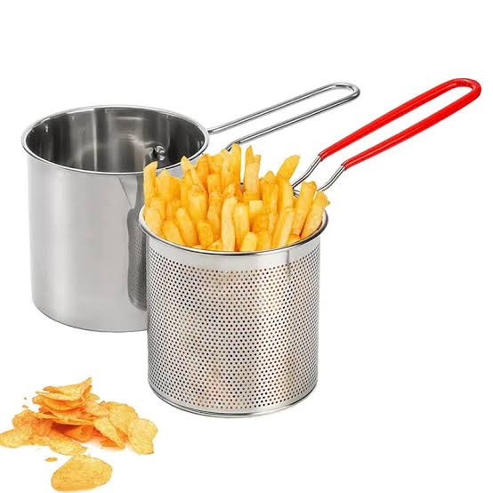 Stainless Steel Deep Frying Pot with Oil Drainer Basket – Perfect for Home Cooking